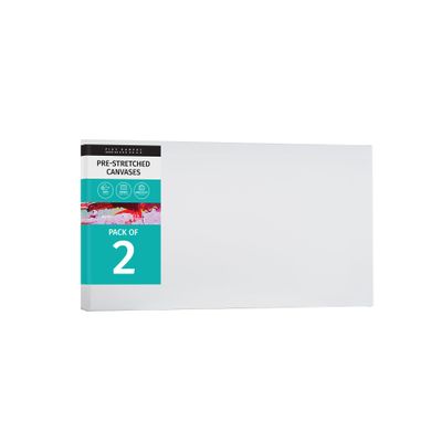 PIXY CANVAS Value Pack of 2 Stretched Canvas 22x30 inch, 3/4 (0.75) inch deep for Your Paintings/Artwrok/Wall Art/Wall Decor (Pack of 2 Canvas, 22 x 30 inch, Landscape)