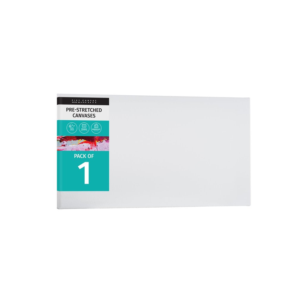 PIXY CANVAS Value Pack of 1 Stretched Canvas 30x40 inch, 3/4 (0.75) inch deep for Your Paintings/Artwrok/Wall Art/Wall Decor (Pack of 1 Canvas, 30 x 40 inch, Landscape)