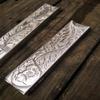 Handmade aluminum alloy leather embossing mold Tang grass pattern/3D skull belt embossing mold - (Color: 8.7x2cm) view 4