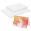 PATIKIL 100 Sets Pure Cotton Watercolor Cards 140lb/300 GSM Postcards with Envelopes for Art Painting Creative Thank Notes, 5x7 Inch Foldable Size view 1