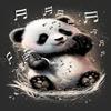 ZKOPAVS Diamond Painting Set Number Kits Cute Panda and Musical Notes Round Embroidery Cross Stitch Canvas Supplies Suitable for Home Wall Decor Gift 12x16 Inch view 1