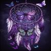 ZKOPAVS Diamond Painting Kits Purple Dream Catchers and Butterflies Full Drill Paint with Crystal Rhinestone Cross Stitch for Home Office Wall Crafts Decor 16x20 Inch view 1