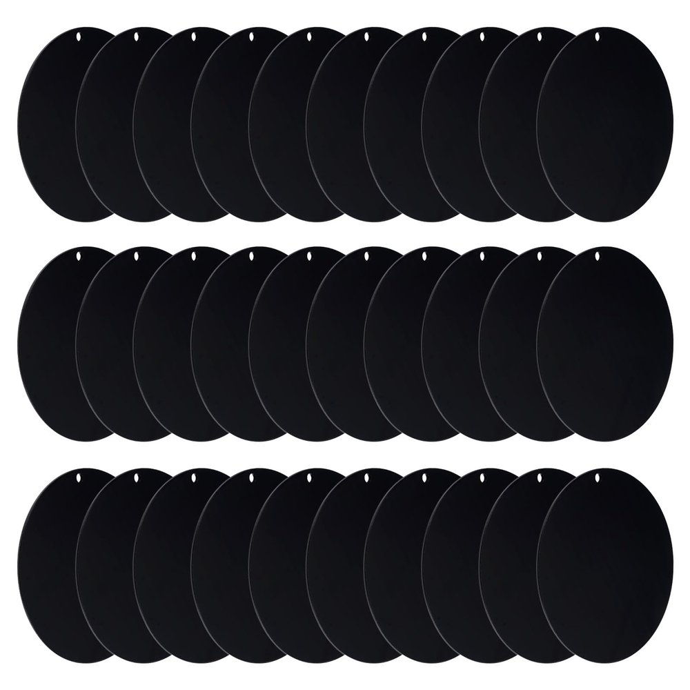 PATIKIL Acrylic Circle Blanks 2 Inch, 30 Pack Round Clear Disc Ornaments for DIY Keychain Project Crafting, Transparent