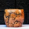 Yarn Bowl - Turned Wood for Knitting Crocheting Bowl | Lichtenberg Wood Fracking Yarn Bowls Gift for Mom (Blue Resin) view 2