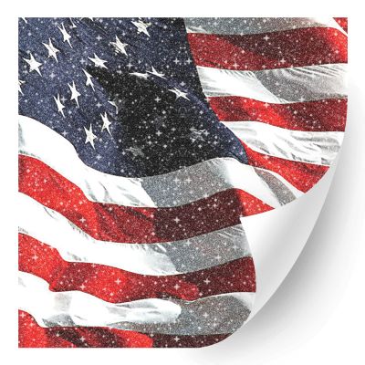 HTV4U Glitter American Theme Patterned Heat Transfer Vinyl (Glitter American Flag, 12" x 3 Yards) - USA Print Press Iron on Vinyl for T-Shirt, Crafts DIY