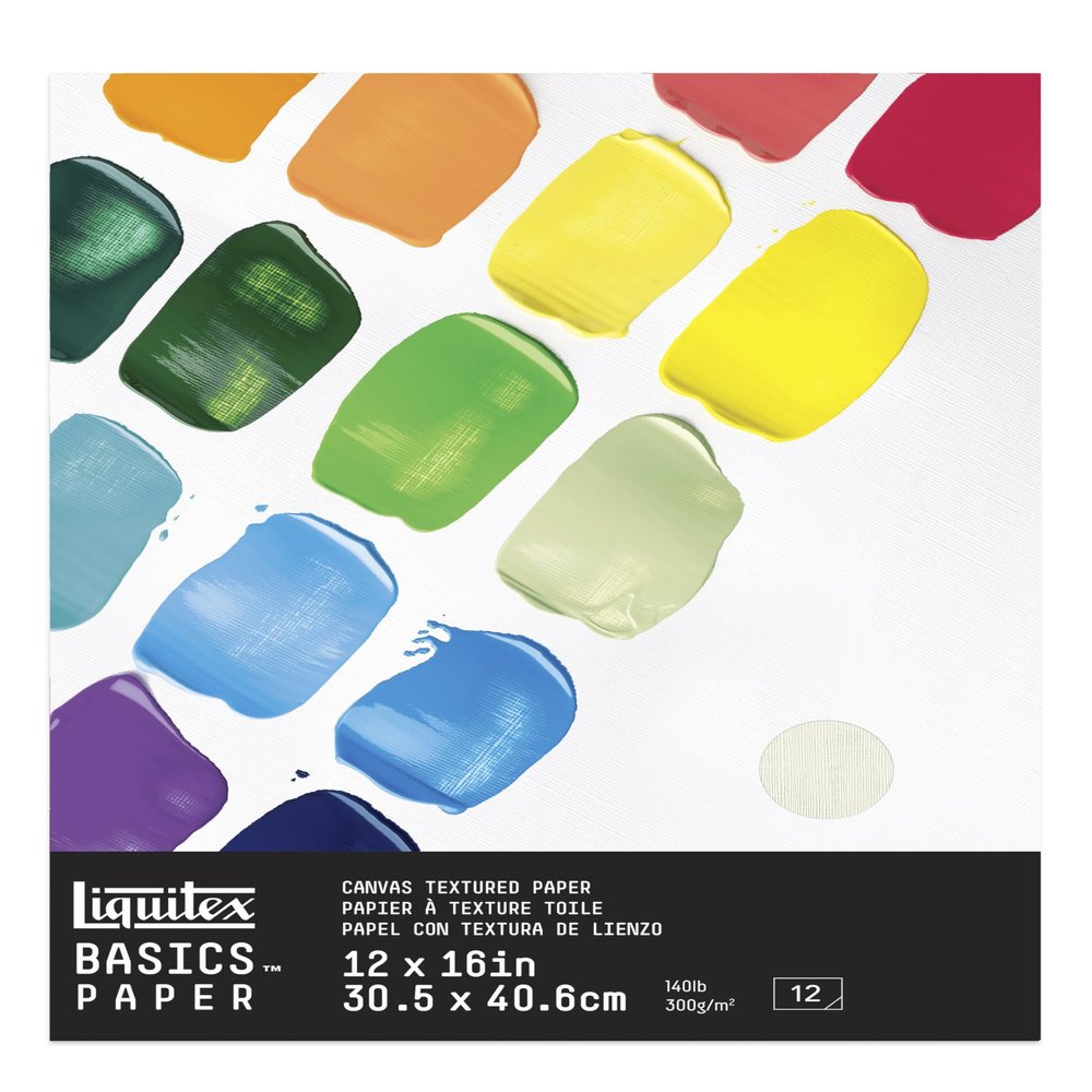 Liquitex BASICS Paper Pad, 140lb, 12" x 16", 12 sheets