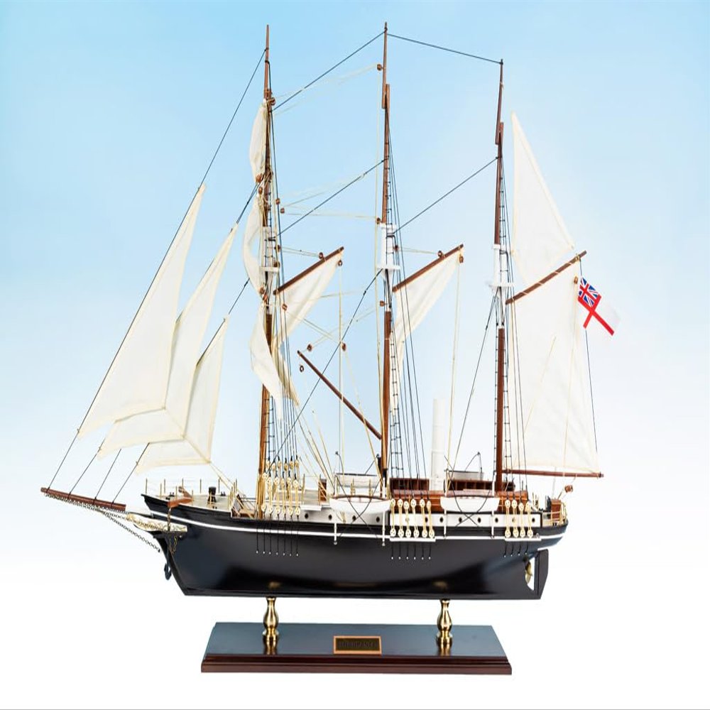 Seacraft Gallery Endurance Model Ship Painted 29.5"- Fully Assembled Handcrafted Ship Model - Wooden Model Ship - Sir Ernest Shackleton Large Wooden Boat Model