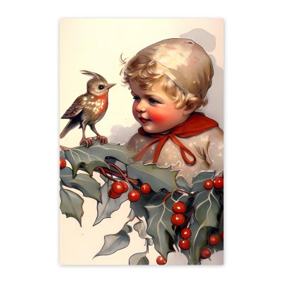 Worihut 5D Diamond Painting Kits for Adults, Boy and Bird DIY Full Round Diamond Art with Accessories & Tools,Wall Decoration Crafts for Home Wall Decor 20x30 Inch