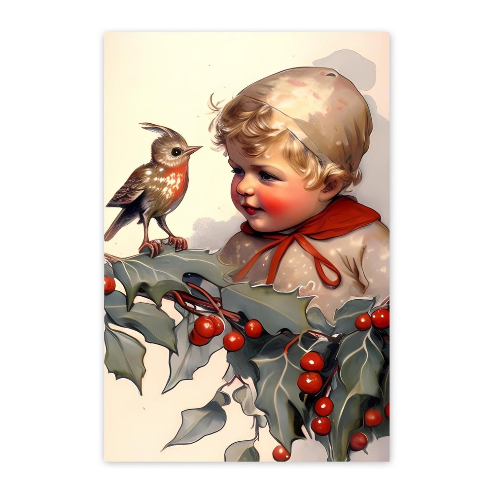 Worihut 5D Diamond Painting Kits for Adults, Boy and Bird DIY Full Round Diamond Art with Accessories & Tools,Wall Decoration Crafts for Home Wall Decor 20x30 Inch