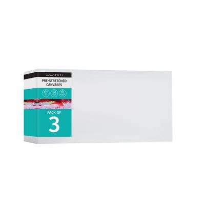 PIXY CANVAS Value Pack of 3 Stretched Canvas 28x32 inch, 1-1/2 (1.5) inch deep for Your Paintings/Artwork/Wall Art/Wall Decor (Pack of 3 Canvas, 28 x 32 inch, Landscape)