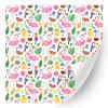 HTV4U Glitter Animal Patterned Heat Transfer Vinyl (Summer Tropical Birds, 12" x 5 Yards) - Printed Heat Press Transfer Paper, Iron on Vinyl for T-Shirt, Craft view 1