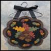 OTR Felt Simply Fall Penny Rug Kit Pre Washed Wool Applique Kit Two Mini Mats Fall Pattern view 2