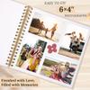 12 x 12 Inch Scrapbook Photo Album Linen Cover 40 Sheets/ 80 Pages, Hardcover Kraft White Pages Memory Book, for Travel Wedding Guest Book Christmas Baby Shower Fits 4x6 & Instant Photos, Yellow view 3
