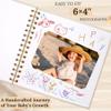8 x 8 Inch Scrapbook Photo Album Linen Cover 20 Sheets/ 40 Pages, Hardcover Kraft White Pages Memory Book, for Travel Wedding Guest Book Christmas Baby Shower Fits 4x6 & Instant Photos, Grey view 3