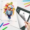 OSIMIG 5 Pack Sketch Book 8.5" x 11" Set, Top Spiral Bound Sketch Pad 150 Sheet Total (68lb/100gsm), Drawing Paper Pad, Sketch Book for Kids, Artist, Adult Art Supplies view 3