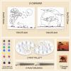 WEBEEDY 2 Pack 8x10 Pre Drawn Canvas Painting Kit Afterglow Tree Stretched Canvas Painting for Adults DIY Painting and Sip Party Supplies Outdoor Parties Birthday Gifts view 2
