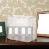 Doll Display Box, House Room Dollhouse Cabinet Storage Case, Transparent with Magnetic Door, Superior Durable Compact Space Saver Organizer Storage Box for Home view 2
