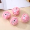 Miupoo Pom Poms with Eyes for Crafts,Halloween Costume Pompoms Decorations with Googly Eyes, Fluffy Pom Pom Balls for Halloween Accessories with Elastic Loop,20 Pieces,2 Inches,Pink view 4