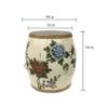GAGALU Chinese Traditional Craft Bedside Table, Creative Painting Drum Stool, Leather Drum, Shoe Stool at The Door, Table Stool Sofa Stool,D view 2