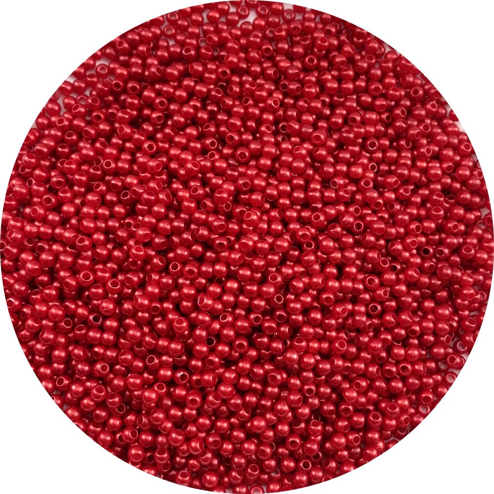 Tingoons 3000pcs 3mm Pearl Beads with Hole Round Loose Luste Craft Beads for Home Decoration Vase Fillers DIY Craft Making Jewelry Making Bracelet Necklace Earrings(Red)