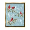 Stupell Industries Winter Cardinals Perched Framed Floater Canvas Wall Art by Dogwood Portfolio view 1