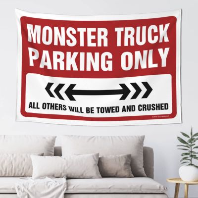 CakJuice Funny Tapestry Monster Truck Parking Only Tapestry Funny Tapestry Funny Room Decor (Size : 100X150CM)
