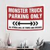 CakJuice Funny Tapestry Monster Truck Parking Only Tapestry Funny Tapestry Funny Room Decor (Size : 100X150CM) view 2