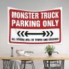 CakJuice Funny Tapestry Monster Truck Parking Only Tapestry Funny Tapestry Funny Room Decor (Size : 100X150CM) view 3
