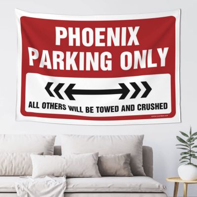 Funny House Decor Phoenix Parking Only Tapestry Bar for Man Cave Dorm Room Tapestry (Size : 100X150CM)