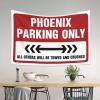 Funny House Decor Phoenix Parking Only Tapestry Bar for Man Cave Dorm Room Tapestry (Size : 100X150CM) view 3