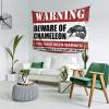 CakJuice Backyard Bar Decor Beware Of Chameleon Tapestry Room Door Decor Bed Room Decorations (Size : 75X100CM) view 2