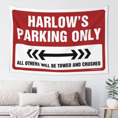 CakJuice Outdoor Bar Decor Harlow'S Parking Only Tapestry Wall Hanging Earthy Room Decor (Size : 75X100CM)
