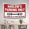 CakJuice Outdoor Bar Decor Harlow'S Parking Only Tapestry Wall Hanging Earthy Room Decor (Size : 75X100CM) view 3