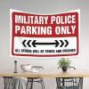 Funny House Decor Military Police Parking Only Tapestry Bar for Man Cave Dorm Room Tapestry (Size : 75X100CM) view 3