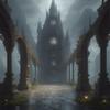 Scary Castle Cross Stitch Kits for Beginners Adults Pre-Printed Pattern 11CT DIY Embroidery Easy Needlepoint Kits Personalized Gifts for Home Decor 16x20inch view 1