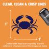 Crab Beach Ocean Self-Inking Rubber Stamp Ink Stamper for Stamping Crafting Planners - 1 Inch Medium - Purple Ink view 2