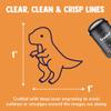 Baby Nursery T-Rex Dinosaur Self-Inking Rubber Stamp Ink Stamper for Stamping Crafting Planners - 1 Inch Medium - Purple Ink view 2
