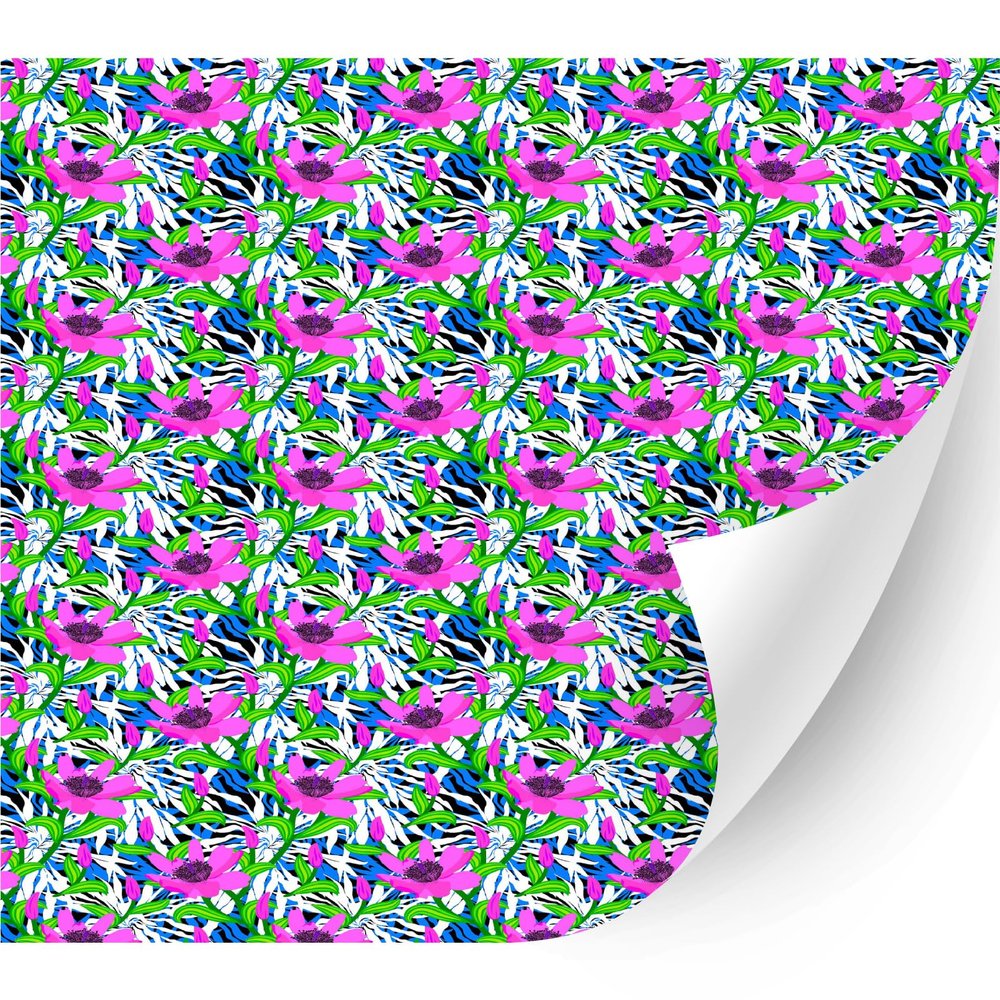 HTV4U Floral Patterned Heat Transfer Vinyl (Bloom, 13.5" x 3 Yards) - Heat Press Machine Paper, Printed Patterns for T-Shirt, Craft Projects DIY