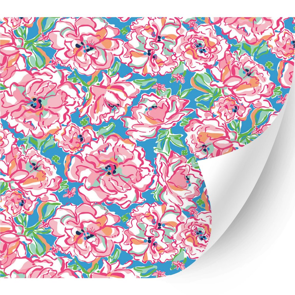 HTV4U Floral Patterned Heat Transfer Vinyl (Painted Flowers, 13.5" x 1 Yard) - Iron on Vinyl, Heat Press Paper, Graphic Design Printed for Clothing DIY