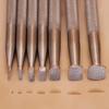 Checkered Stamps Leather Stamping Undercut Beveler - One Piece or Set of 7 Leather Stamping Tools in Stainless Steel (Full Set, 7 Pieces) view 1