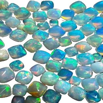 5MM Ethiopian Opal,20Pcs Cabochon AAA Quality Ethiopian Opal,20Pcs SQUARE Cabochon Ethiopian Opal Cabochon Natural welo opal multi fire opal loose Gemstone For Jewelry Making