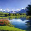 Mountain Landscape Stamped Cross Stitch Kits Adults Beginners Pre-Printed Pattern 11CT DIY Embroidery Easy Needlepoint Kits Personalized Gifts for Home Decor 16x20inch view 1