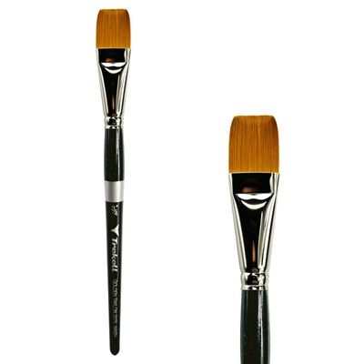 Trekell Golden Taklon Short Handle Artist Brushes for Acrylic and Watercolor Painting