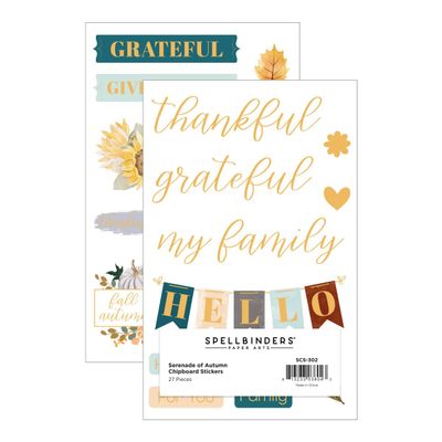 Spellbinders SCS-302 Autumn Chipboard Stickers