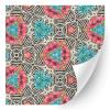 HTV4U Glitter Floral Patterned Heat Transfer Vinyl (Kaleidoscope Flowers, 12" x 12") - Printed Iron on Vinyl, Heat Press Paper for T-Shirt, Fabric view 1