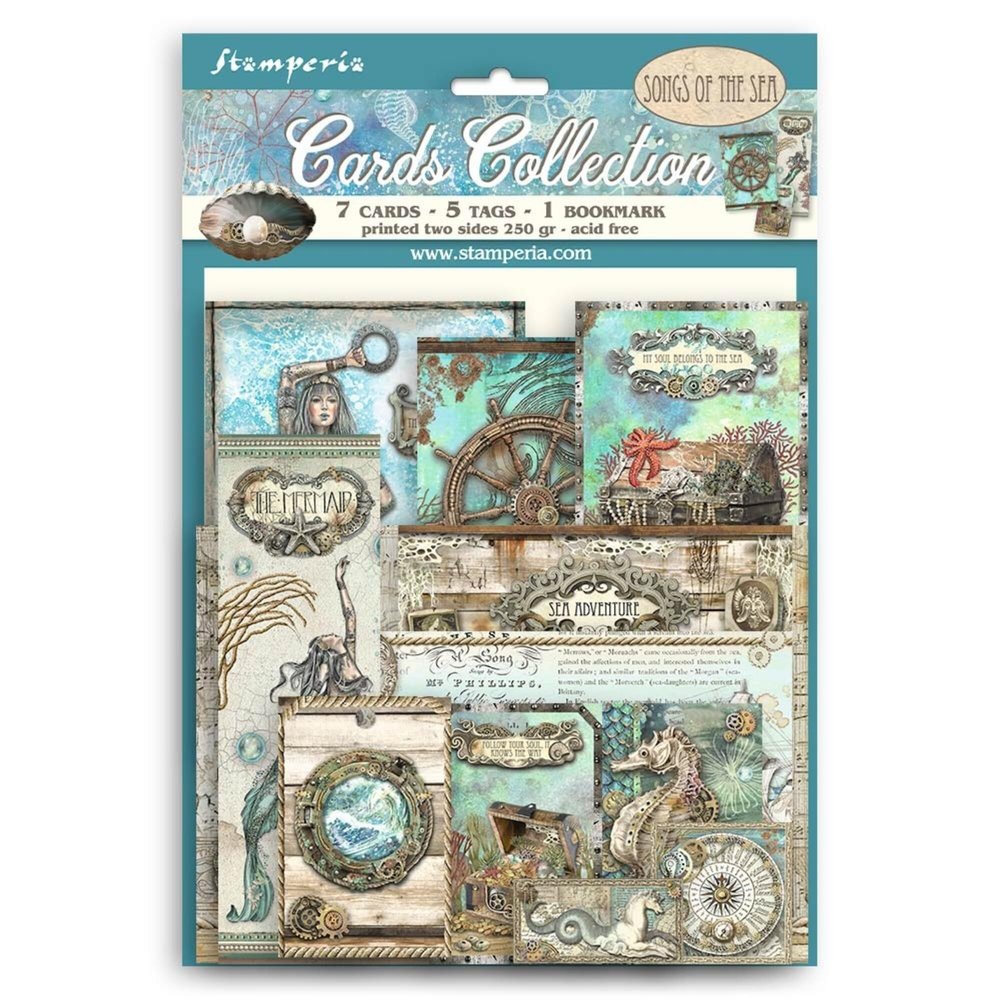 Stamperia International Cards Collection-Songs of The Sea, Various, Mixed