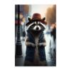 NSUAJOF Raccoon Diamond Painting Kits Hat Raccoon Full Round Drill Adults Beginners DIY 5D Art Painting for Interior Decoration Home Wall Decor Gifts 16x20 Inch view 1
