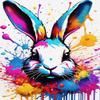 DIY 5D Animal Rabbit Diamond Painting by Number Kits,Murphys Bunny Crystal Rhinestone Diamond Embroidery Paintings Pictures Arts Craft for Home Wall Decor 16x20inch view 1