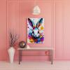 DIY 5D Animal Rabbit Diamond Painting by Number Kits,Murphys Bunny Crystal Rhinestone Diamond Embroidery Paintings Pictures Arts Craft for Home Wall Decor 16x20inch view 3