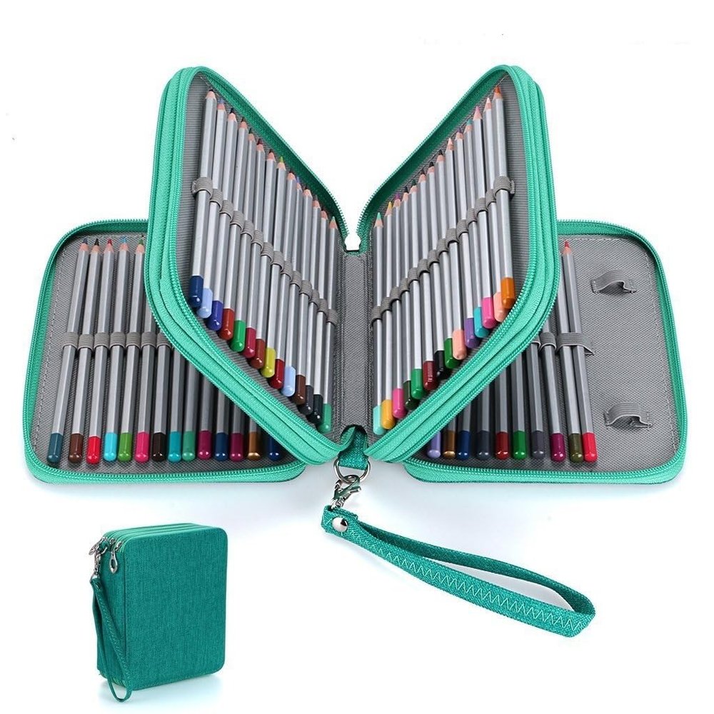 FORINC pencil case Estuche De Lpices De 78 Ranuras Para La Escuela, Caja De Bolgrafos Para Nia Y Nio, Bolsa De Cartucho Grande, Estuche De Papelera, Kit De Portalpices pencil pouch (Color : C)